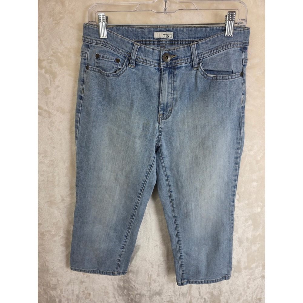 Tint Jeans Womens Light Wash Denim Cropped Capri Pants‎ Size 10 UBMU4325